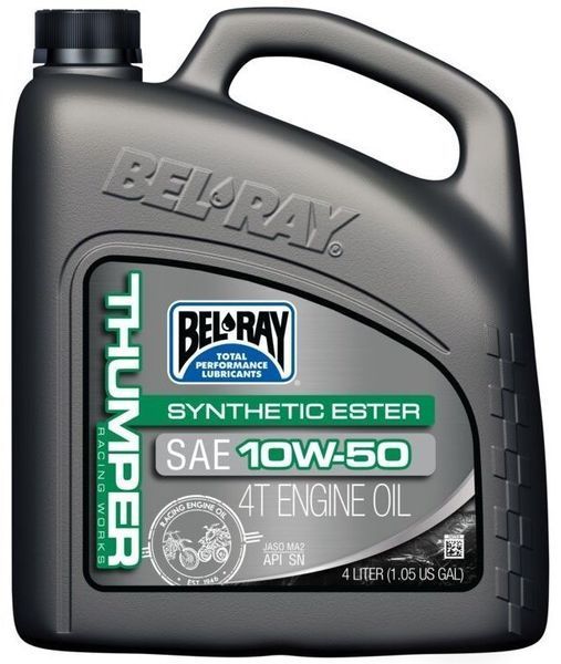 Масло моторне Bel Ray WORKS THUMPER RACING SYNTHETIC ESTER [4л], 10w-50 99550-B4LW фото