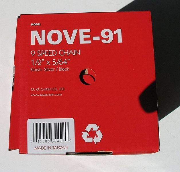 Ланцюг TAYA Nove-91 Silver/Black 9sp [30м] Nove-91-Si-Bl-30 фото