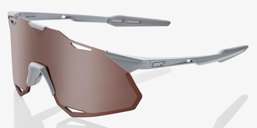 Очки Ride 100% HYPERCRAFT XS - Matte Stone Grey - HiPER Crimson Silver Mirror Lens, Mirror Lens 60002-00001 фото