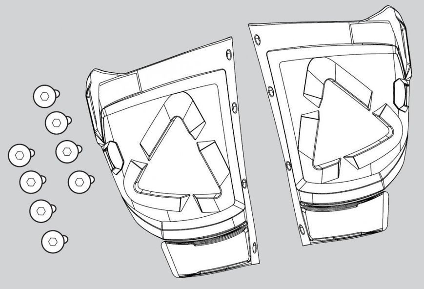 LEATT GPX 5.5 Boot Shin plate kit [Black], 11 3021210501 фото
