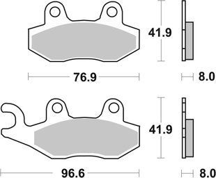 Тормозные колодки SBS Performance Rear Brake Pads, Sinter 611LS фото
