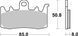 Гальмівні колодки SBS Track Days Front Brake Pads, Sinter 900RST фото 2