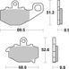 Гальмівні колодки SBS Racing Rear Brake Pads, Carbon Tech 687RQ фото 1