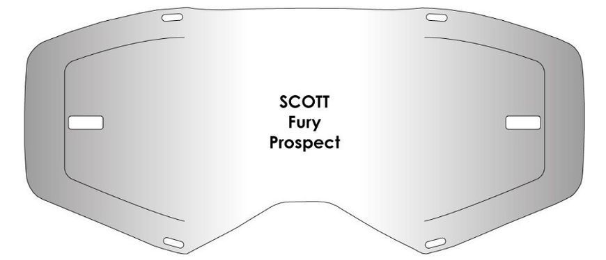 Линза AirScreen для очков Scott Fury / Prospect Kit без застежек, Затемненный ( Light smoke ) 012-001-16 фото