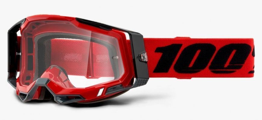 Окуляри 100% RACECRAFT 2 Goggle Red - Clear Lens, Clear Lens 50121-101-03 фото