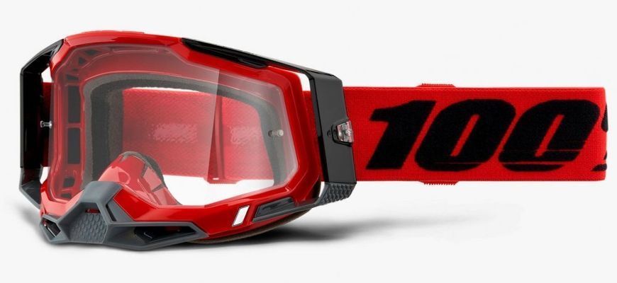 Окуляри 100% RACECRAFT 2 Goggle Red - Clear Lens, Clear Lens 50121-101-03 фото