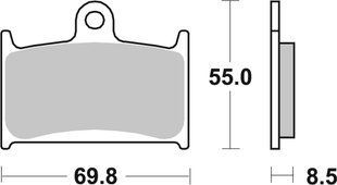Тормозные колодки SBS Performance Front Brake Pads, EVO Sinter 624HS фото