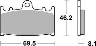 Тормозные колодки SBS Track Days Front Brake Pads, Sinter 631RST фото