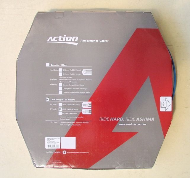 Оплетка переключения скоростей Ashima Action 50м [Blue], Gear &Oslash;4.2 mm AM-RD-OC4-WS-BU фото