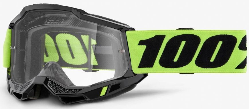 Очки 100% ACCURI 2 Goggle Neon Yellow - Clear Lens, Clear Lens 50013-00040 фото