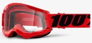 Детские очки 100% STRATA 2 Youth Goggle Red - Clear Lens, Clear Lens 50521-101-03 фото