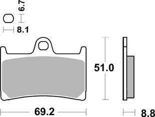 Тормозные колодки SBS Performance Front Brake Pads, EVO Sinter 634HS фото