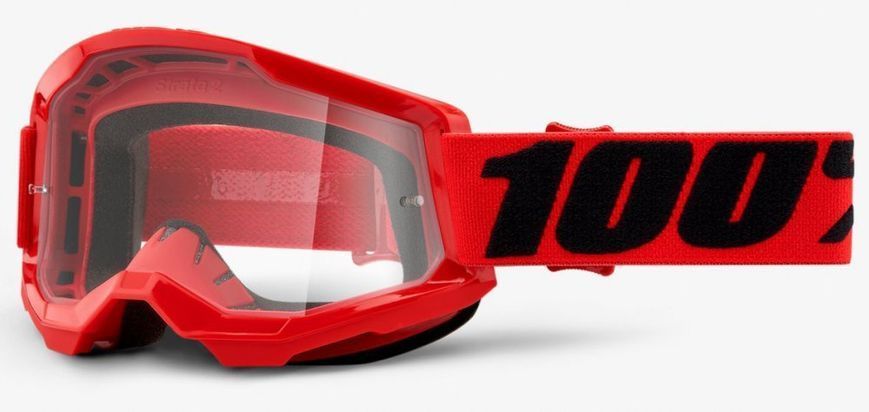 Детские очки 100% STRATA 2 Youth Goggle Red - Clear Lens, Clear Lens 50521-101-03 фото