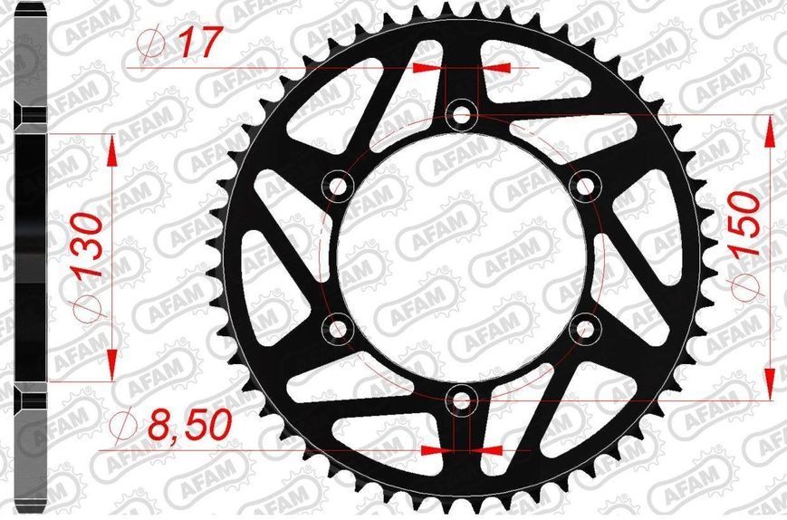 Зірка AFAM 520 K-Steel Chainwheel - Yamaha [Black], 51z 12323K-51 фото