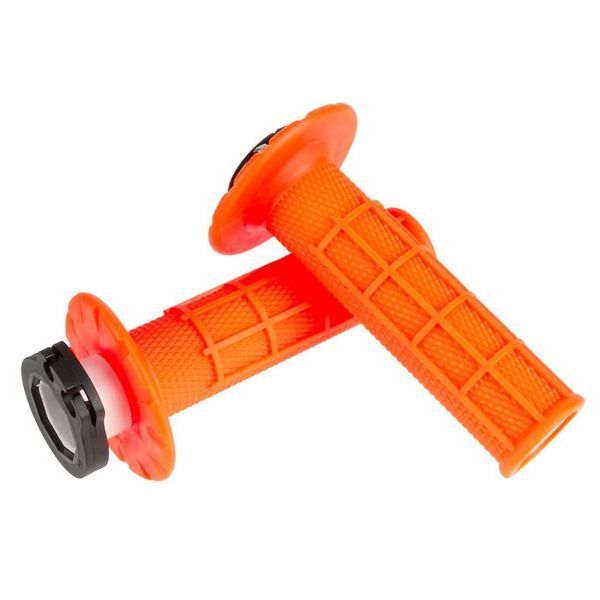 Мото грипсы ODI HALF-WAFFLE MX V2 Lock-On Flo-Orange H36HWO фото