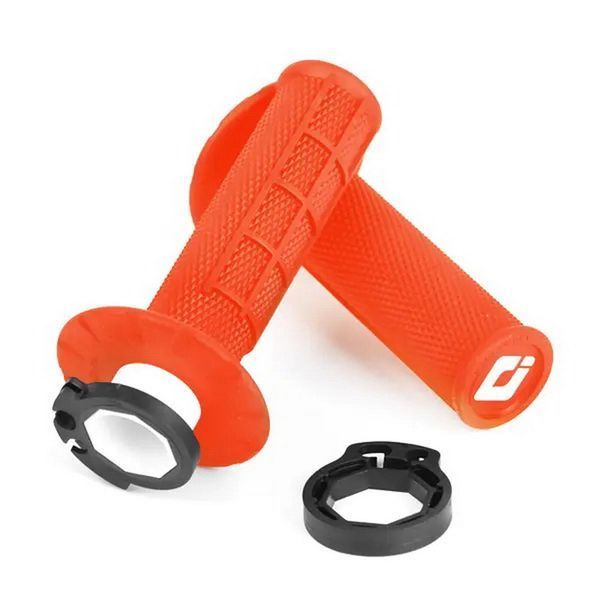 Мото грипсы ODI HALF-WAFFLE MX V2 Lock-On Flo-Orange H36HWO фото
