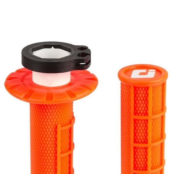 Мото грипсы ODI HALF-WAFFLE MX V2 Lock-On Flo-Orange H36HWO фото