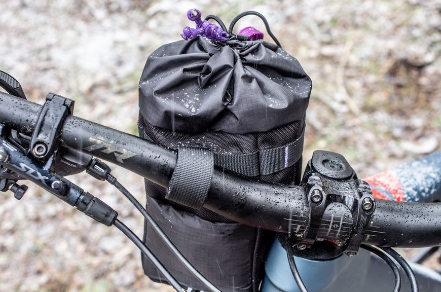 Сумка на руль KasyBag Pocket Pack One hand (кормушка) Black-Purple KB-PP-OH-b-p фото