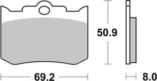 Тормозные колодки SBS Perfomance Machine Rear Brake Pads, Sinter 678H.LS фото