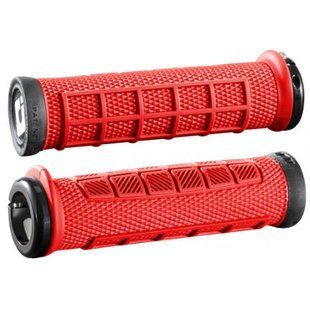 Грипсы ODI Elite Pro Bright Red/Black w/Black clamp (красные с черными замками) D33EPBR-B фото
