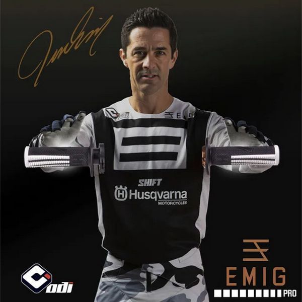 Мото грипсы ODI EMIG PRO MX V2 Lock-On Grip BLACK/Green H36EPBN фото