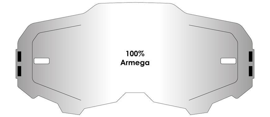 Лінза AirScreen для окулярів 100% Armega (Miror) Kit із застібками, Дзеркальный хром ( Mirror ) 002-004-03 фото