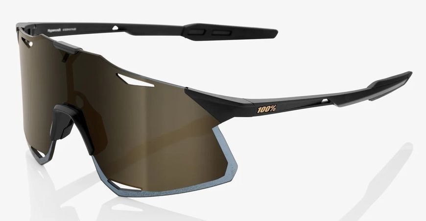 Очки Ride 100% HYPERCRAFT - Matte Black - Soft Gold Mirror Lens, Mirror Lens 60000-00001 фото