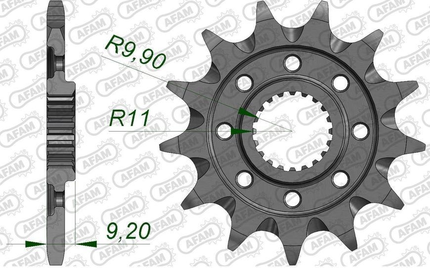 Звезда AFAM Grooved Chainwheel 520 - Кавасаки, 13z 24305+13 фото
