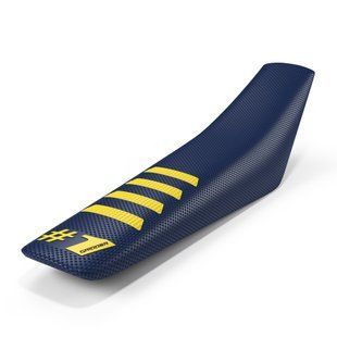 Чохол для мотосидіння Onegripper - RIBBED Dark Blue/Yellow OGSC02-DBYWYW фото