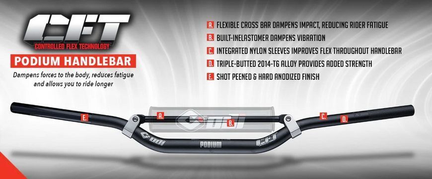 Мотокермо ODI MX Handlebars, "CFT" Podium RC-HGH-940 BLk H940CFB фото