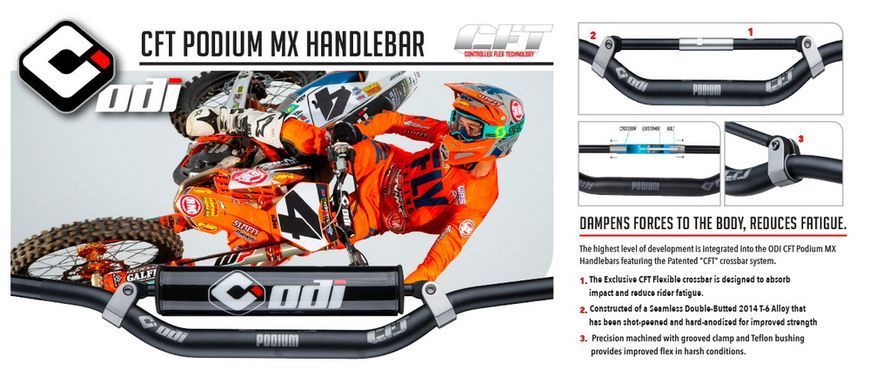 Мотокермо ODI MX Handlebars, "CFT" Podium RC-HGH-940 BLk H940CFB фото