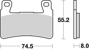 Тормозные колодки SBS Track Days Front Brake Pads, Sinter 734RST фото