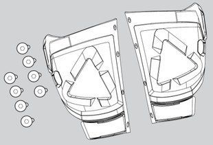LEATT GPX 5.5 Boot Shin plate kit [Black], 13 3021210502 фото