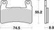 Тормозные колодки SBS Track Days Front Brake Pads, Sinter 734RST фото 1