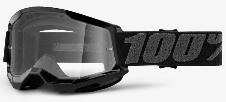 Очки 100% STRATA 2 Goggle Black - Clear Lens, Clear Lens 50027-00001 фото