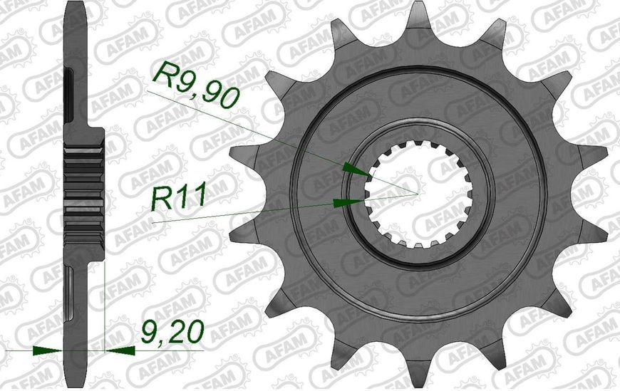 Зірка AFAM Standard Chainwheel 520 - Kawasaki, 13z 24305-13 фото