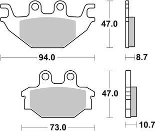 Тормозные колодки SBS Sport Brake Pads, Sinter/Carbon 810SI фото