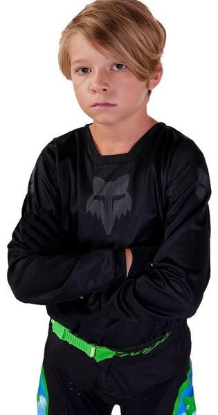 Детские джерси FOX 180 Youth Jersey - BLACKOUT [Black], YXL 31430-021-YXL фото