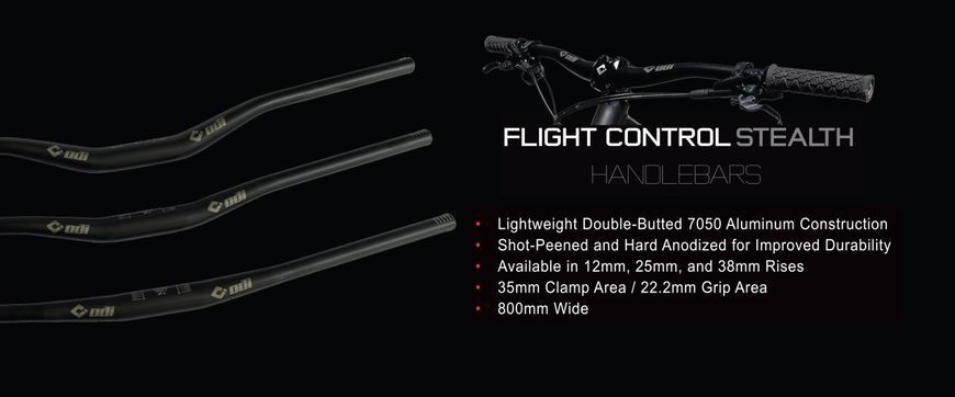 Кермо ODI Flight Control Stealth 800mm Bars 50mm Rise Black D800FS-50-B фото