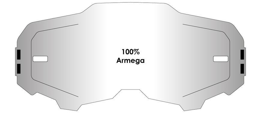 Линза AirScreen для очков 100% Armega (Clear) Kit с застежками, Прозрачный ( Clear ) 002-004-01 фото