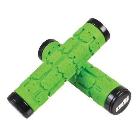 Грипсы ODI Rogue MTB Lock-On 130mm Bonus Pack Lime w/Black Clamps (зелеными с черными замками) D30RGLG-B фото