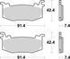 Гальмівні колодки SBS Track Days Front Brake Pads, EVO Sinter 1012RST фото 1