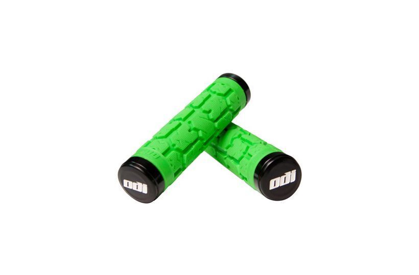 Грипсы ODI Rogue MTB Lock-On 130mm Bonus Pack Lime w/Black Clamps (зелеными с черными замками) D30RGLG-B фото