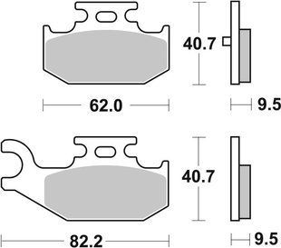 Тормозные колодки SBS Sport Brake Pads, Sinter/Carbon 816SI фото